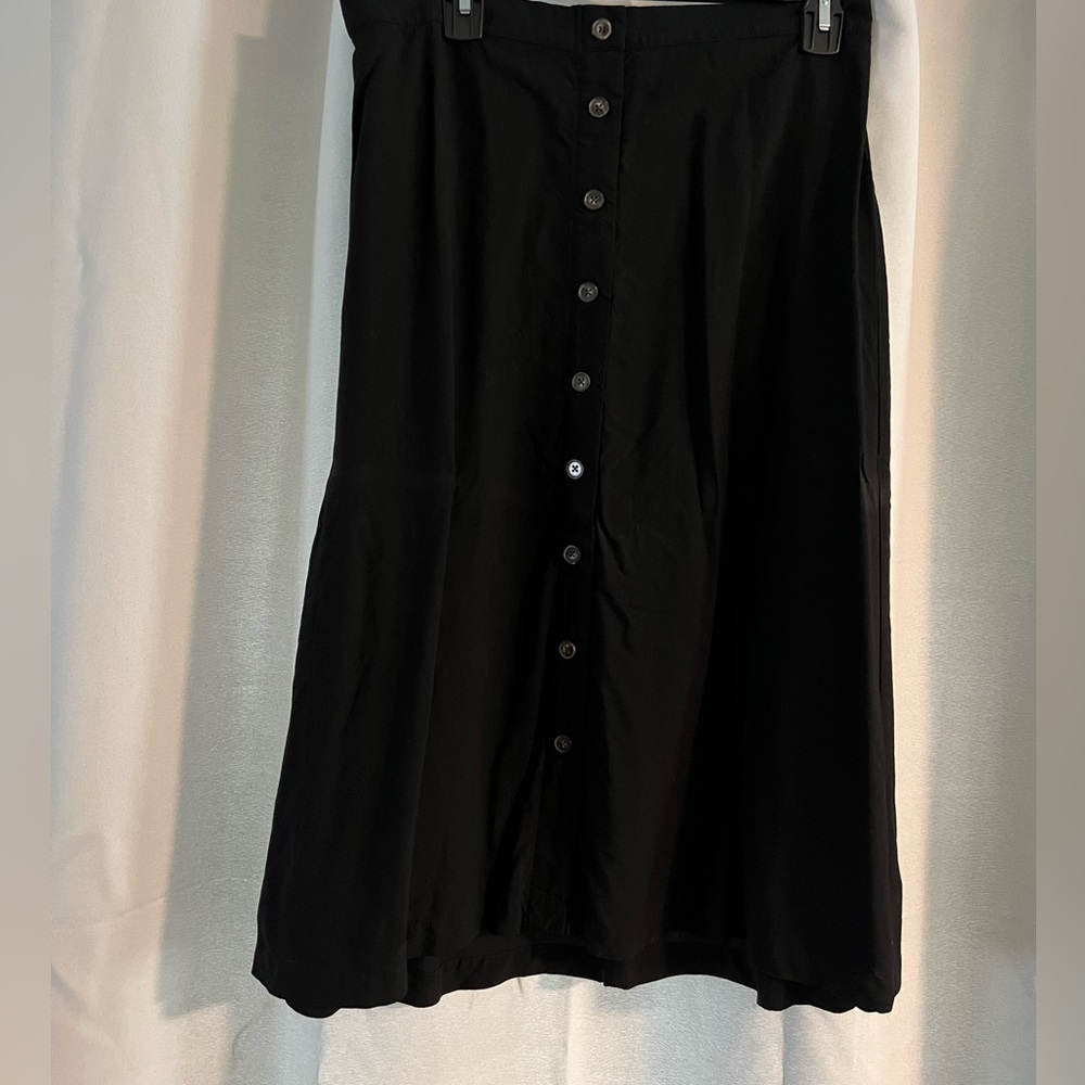 Midi-Length Black Skirt